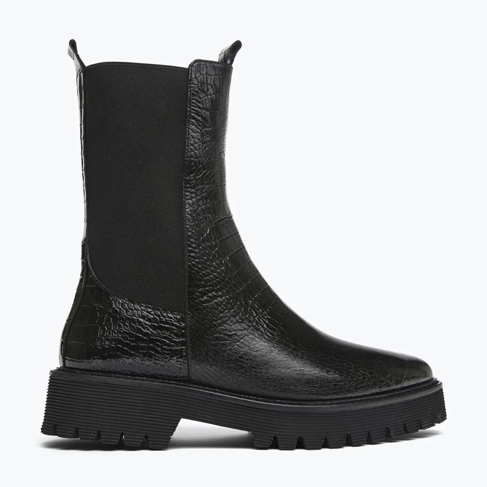 FRĒDA SALVADOR ELI BOOT IN BLACK CROC